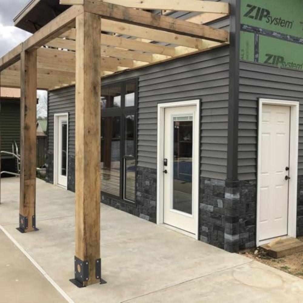 2pcs Sturdy Support Wood Fence Pergola Brackets Adjustable Design Easy Installation Post Base Brackets Black Sturdy