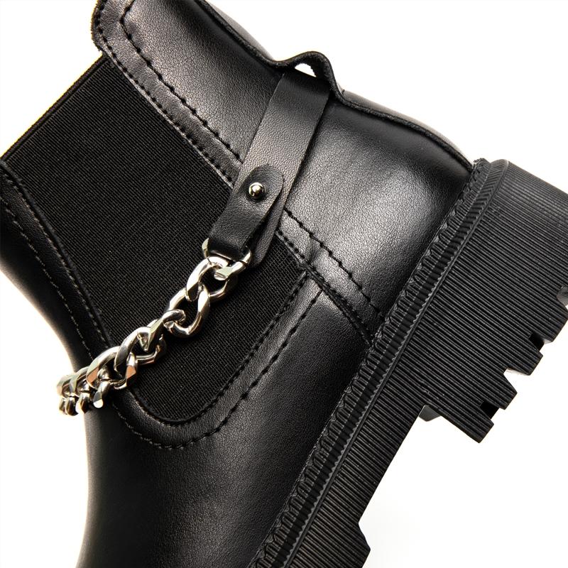 Fashion AIYUQI Boots Women Winter Genuine Leather Large Size 41 42 Fur Women Ankle Boots Fashion British Style Women Chelsea  boots