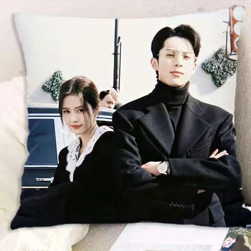 Dylan Wang Hedi Bai Lu HD Poster Double-sided Printed Pillowcase TV Only for Love Drama Stills Home Car Decor Cushion Cover