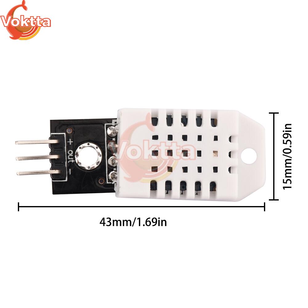 3pcs DHT22/AM2302 Digital Temperature & Humidity Sensor Module Temp Humidity Monitor Sensor for Arduino Electronic Practice DIY