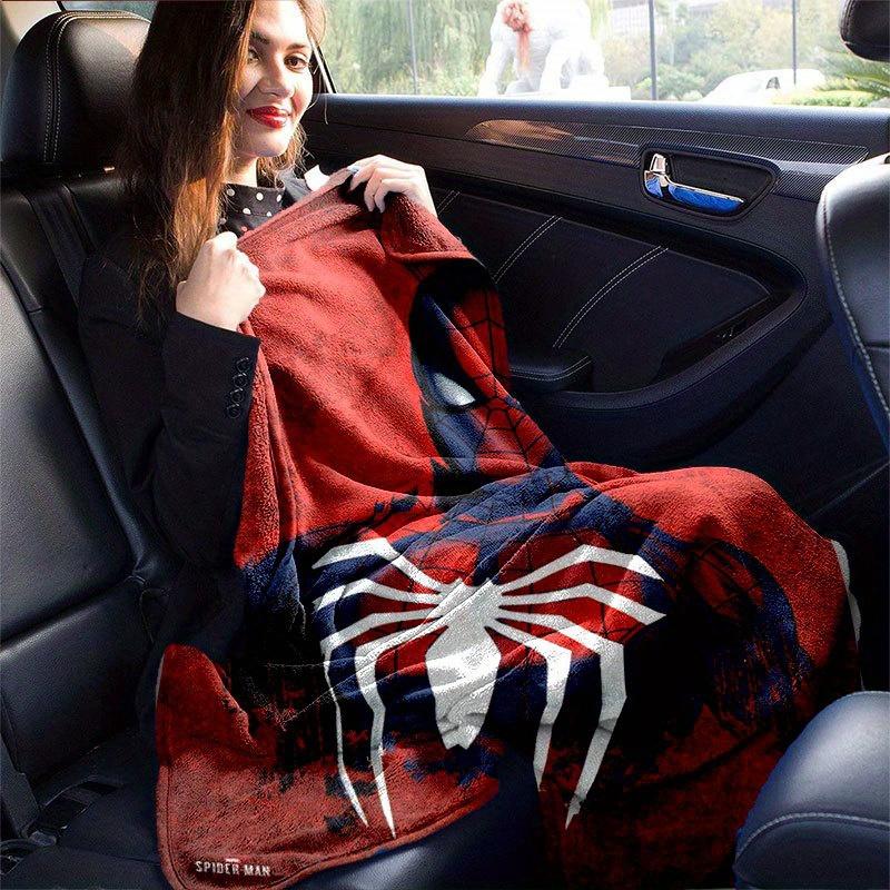 Spider-man Cute Printed Blanket Rectangular Soft Comfortable Modern Style Polyester