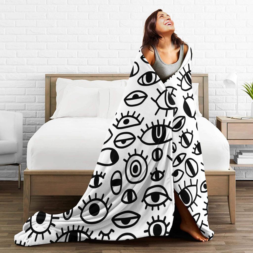 Eye Pattern Blanket Quality Soft  Throw Blanket Winter Kids Adult Home Decor Fluffy Bedspread