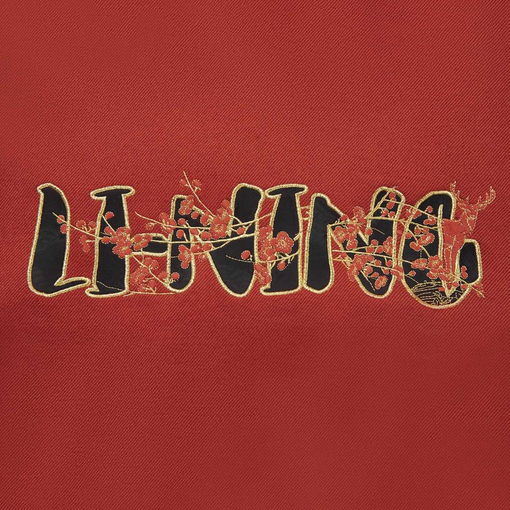 Li Ning Sports Lifestyle Series Loose Fit Round Neck Letter Embroidery Sweatshirt Women Sweatshirt AWDVB36-4