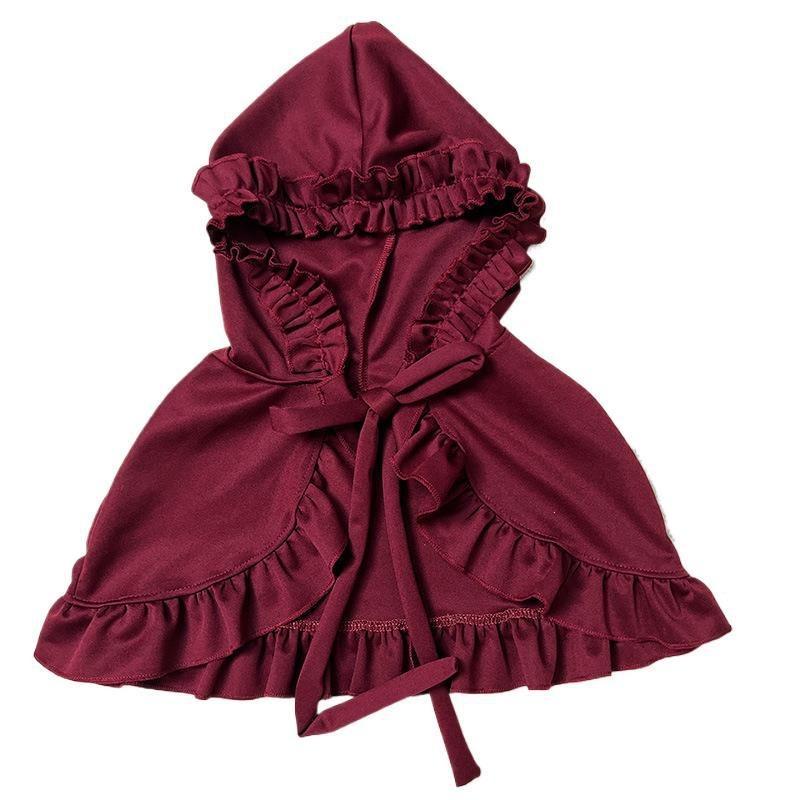 Czerwony Kapturek Szal Dopasuj Dziewczynka Dziewczynka Pastoralna Kopciuszek Odzież Dziecięca Peleryna na Halloween Boże Narodzenie