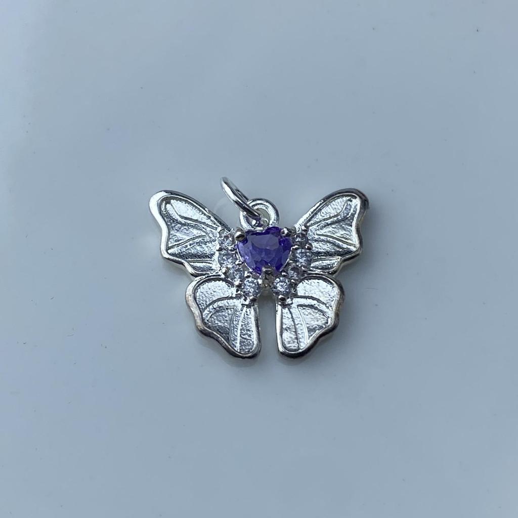 Rhinestone Butterfly Pendant Beads - DIY Jewelry Making Accessories