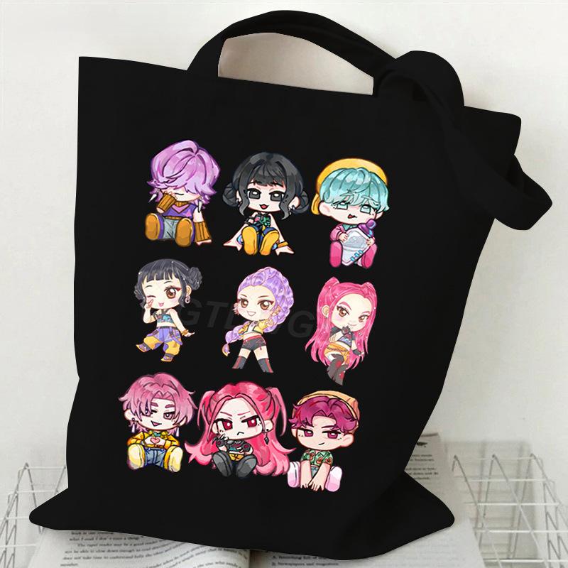 Witch Hunters Peripheral Fashion Shoulder Bag Women's Large Capacity Student Canvas Bag Work Commuter Tote Bag