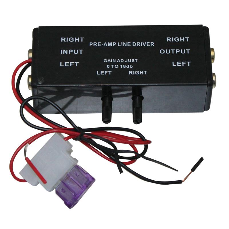 

New Black Rca Input/Output Adjustable Pac Turbo 1 Line Driver Signal Amplifier Booster Adapter For Car Boat чёрный