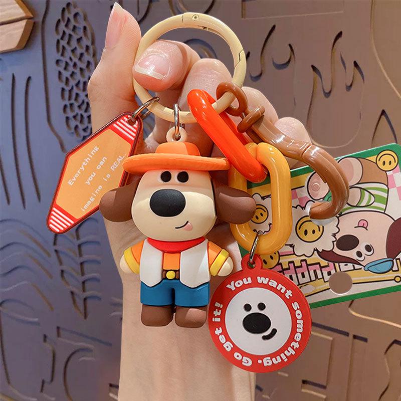 Cute Puppy Dress-Up Keychain for Bags and Cars - Creative Gift for All