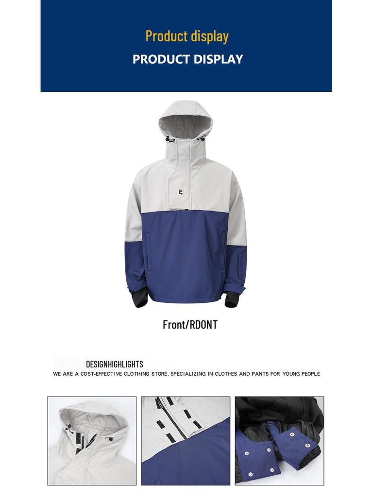 Verbessertes wasserdichtes Skianzug-Set: Herren- und Damen-Snowboard-Hoodie & Hose für Wärme