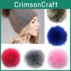 Luxuriöse DIY Damen Faux Waschbärfell Pompons Ball zum Stricken von Mützen