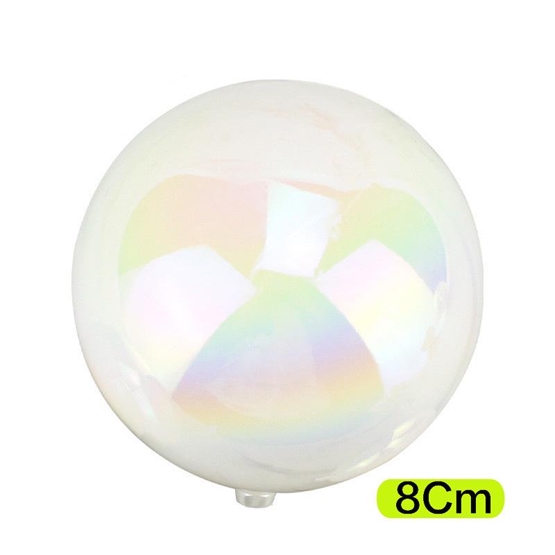 Gold, Silver, and Iridescent Ball Cake Toppers - Baking, Birthday, Dessert Decoration Set