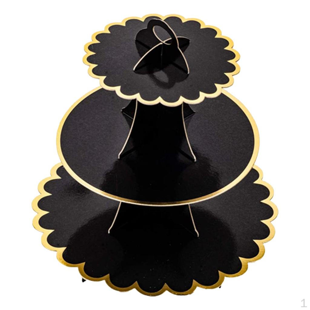 Картонная подставка для кексов Декорация для вечеринки чёрный
