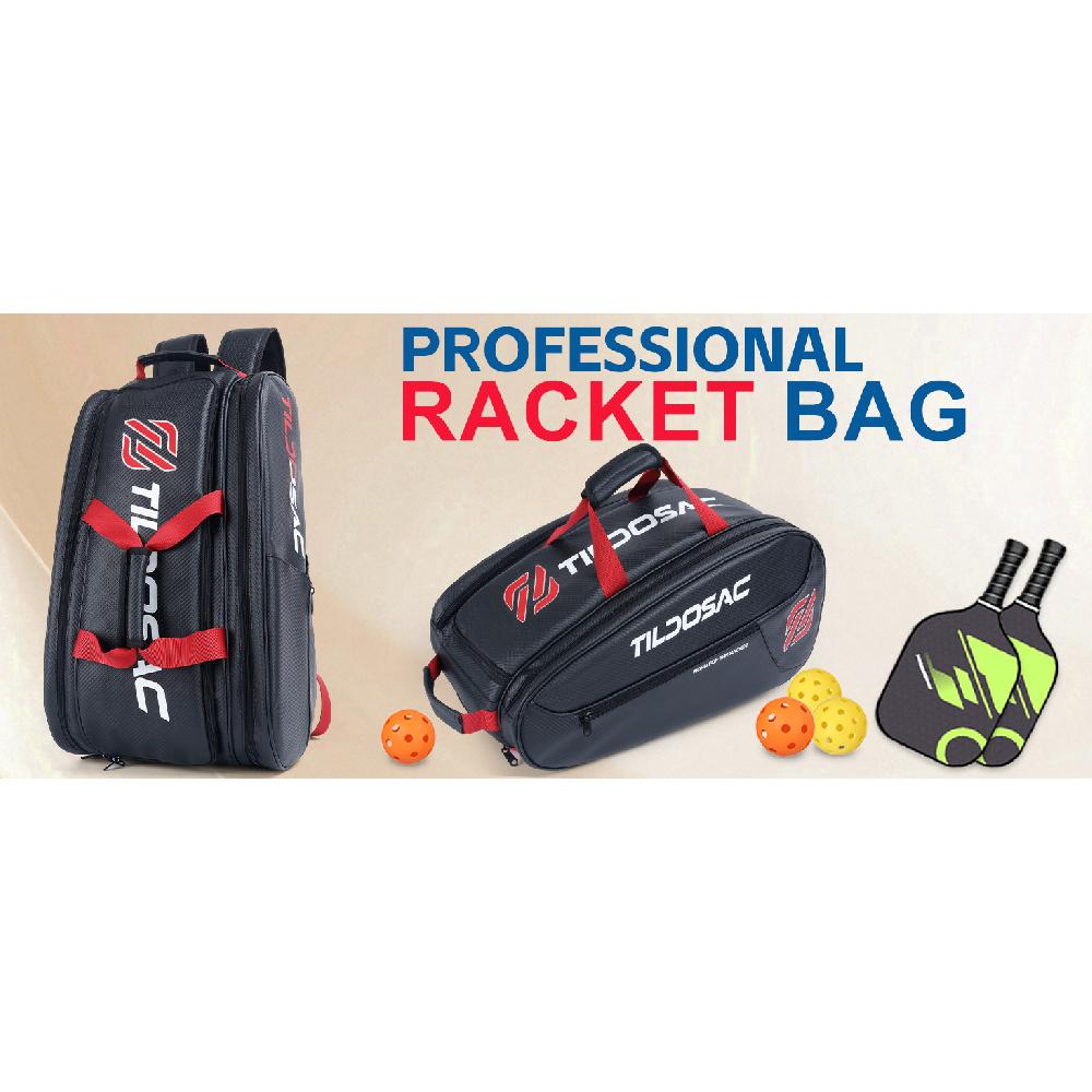 Pickleball Badminton Tennis Backpack With Independent Shoe Compartment Large Capacity