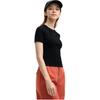 FILA Original Lifestyle Casual Series Fashion Simple Slim Fit Short Sleeve Raglan T-Shirt Women T-Shirt Black F11W529401F-BK