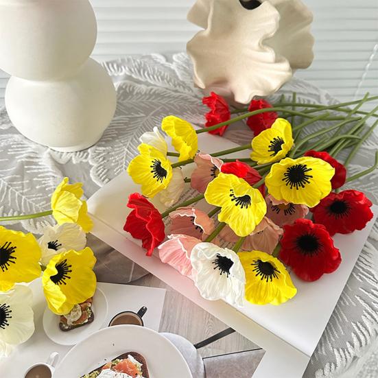 Künstliche Blume Fake PU Blumiger Stiel Real Touch Kunstseide Blumenstrauß für Hochzeitsfeier Dekoration Blumengestecke Haus Tischmittelstücke