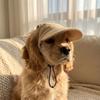 Adjustable Dog Sun Hat Sun Protection Pet Visor Hat Stylish Summer Cat Cap  Outdoor Use