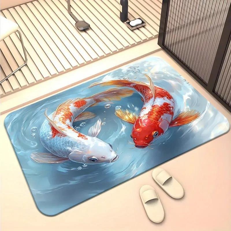 American 3D visual entryway wear-resistant door mat for home bathroom, anti slip and absorbent, easy to maintain floor mat