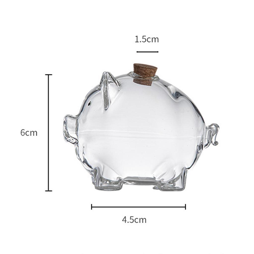 Glass Piggy Bank Borosilicate Durable Bean Storage Mini Money Saving Jar Educational Container for Children Growth