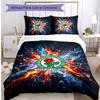 Blackburn Rovers Football Printed 3 Pieces Bedding Set, Comfortable Skin Friendly Bedroom Duvet Cover Set