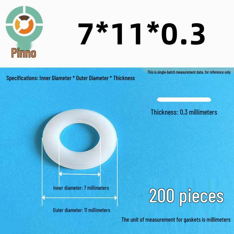 Thickened Nylon Plastic Flat Washer: Hard Plastic Gasket M2-M16