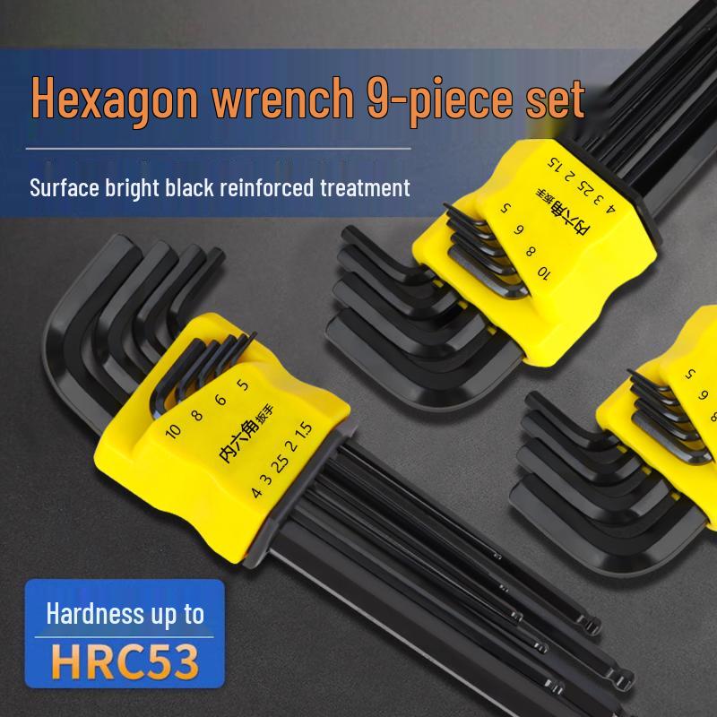 German Industrial Grade Nine-Piece Hex & Torx Wrench Set for Bicycles