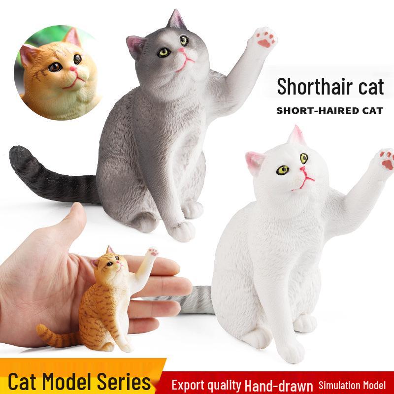 British Shorthair Kitten Simulation Toy - Cute Cognitive Birthday Gift for Kids