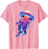 Retro Jellyfish Rainbow Sea Ocean Lover Men Women Kids T-Shirt