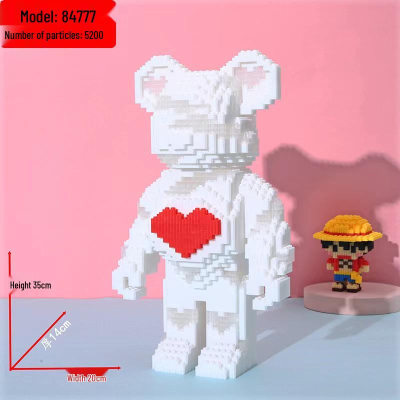 Girls' Compatible Lego: Violent Bear Building Block Series - Educational Micro-Block Interlocking Toys & Gifts