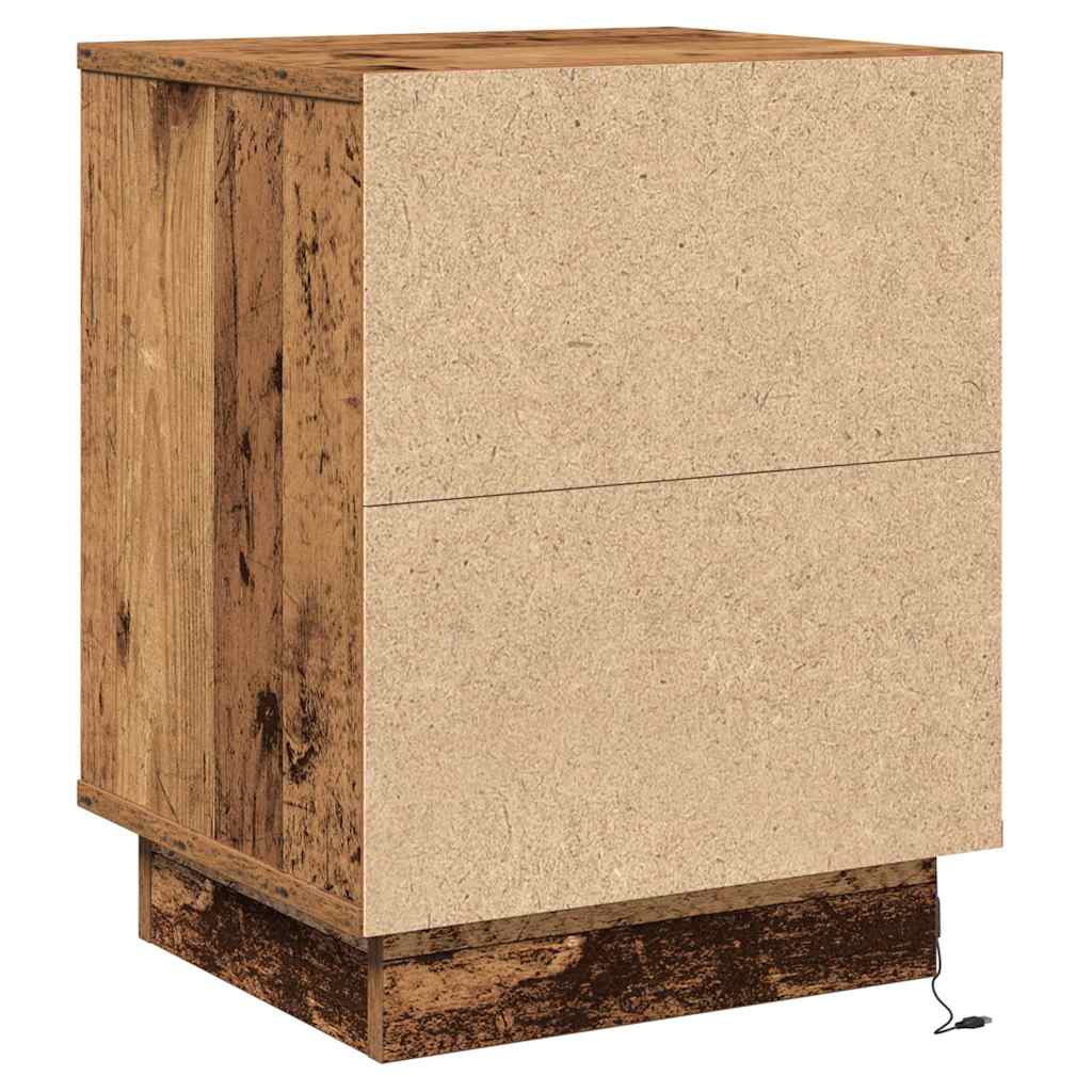 Nightstand Set (2 pcs) Reclaimed Wood Look 39 x 34.5 x 50 cm Engineered Wood
