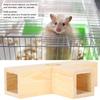Wood Hamster Tunnel Tube Small Pets House   Training Exercise Playground Toy(Small T Type)