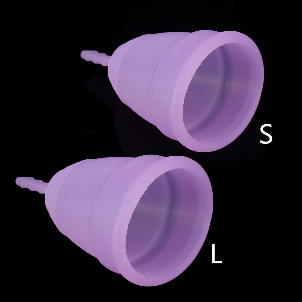 3Colors 2Sizes Reusable Silicone Female Leakproof Menstrual Cup Menstruation Health Care Tool