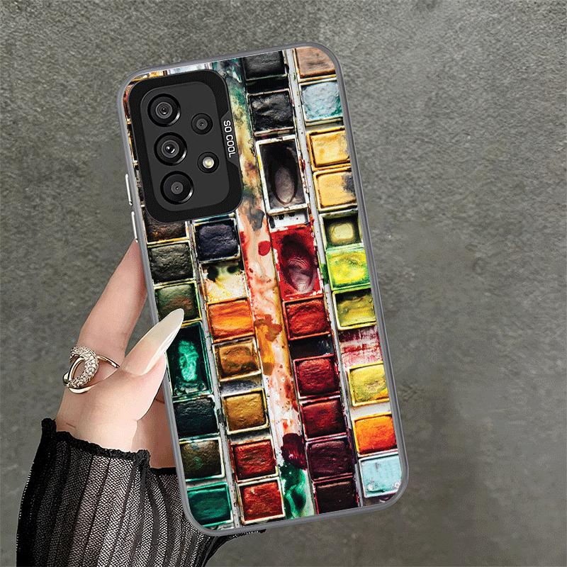 Watercolors Set Paint Palette Soft Phone Case for Samsung A17 A16 A15 A14 A13 A57 A56 A55 A54 A53 A37 A36 A35 A34 A33 A26 A25 A2