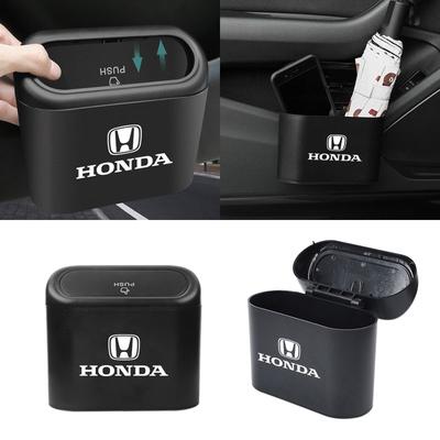 Car Vehicle Case Storage Box Black ABS Square Pressing Trash Can For Fit Mugen Insight Type S R VTEC DOHC Modulo Vezel Legend RR Si