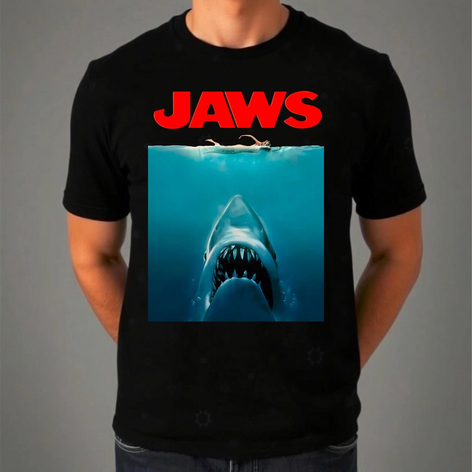 Movie poster 70s 80s Jaws Shark Movie Film Retro yolo gift T-Shirt S