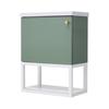 Bathroom Sink Cabinet Open Shelf Golden Handle Modern Green White Easy Assembly Solid MDF Lavatory Wall Mount Basin Vanity Cabinet