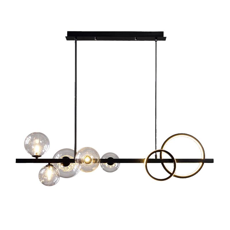 Nordic Modern Minimalist Chandelier - Creative Dining Room Light with Magic Bean Glass Bubbles.