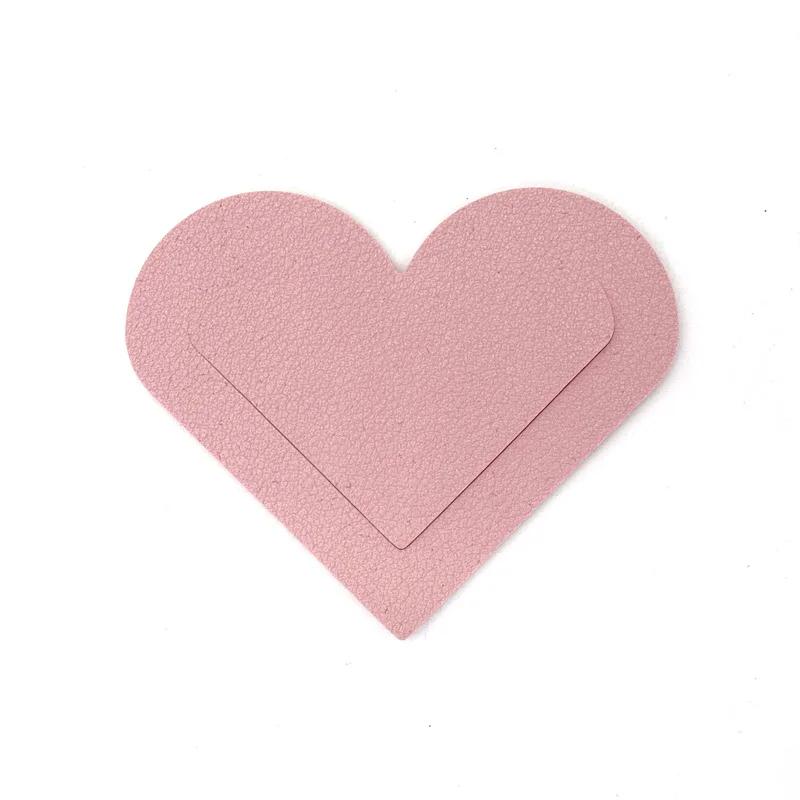 Heart Shaped PU Leather Bookmark Colorful Double Sided Tablet Gift for Book Lovers Readers and Diary Lovers