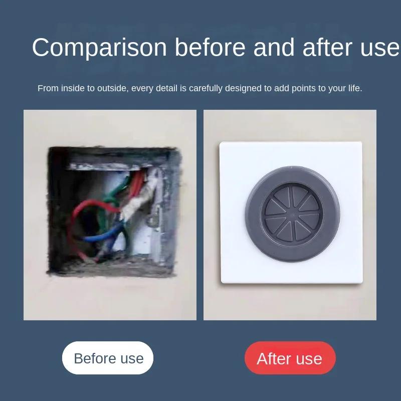 TTV Wall Hole Cover Plate Switch Socket Doorbell Threading Hole Blank Panel Decorative Cover Mesh Air Conditioning Hole