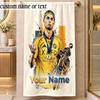 Beach TowelCristiano Ronaldo Custom Name Text Personalized Soft Towel for Beach Pool Indoor Home Decor Gift