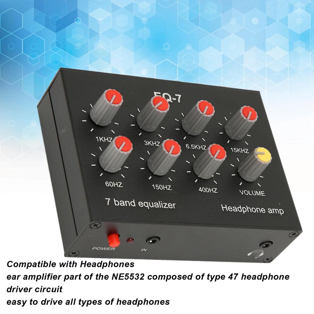 Zerodis 7 Band Car Sound Equalizer, 7 Band Graphic Equalizer, 7 Band Equalizer, Dual