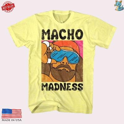 Macho Man Madness Reprint Koszulka Wrestlingowa Randy Savage Graficzna Koszulka Cartoon Unisex