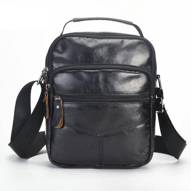 

Мужская сумка через плечо, сумка-мессенджер, мужская сумка в корейском стиле, деловая повседневная сумка, вертикальная маленькая сумка 22cm*7cm*17cm чёрный