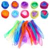 Music Scarves Gradient Color Scarf Square Silk Scarf Dance Scarfs Gradient Color Dancing Scarf
