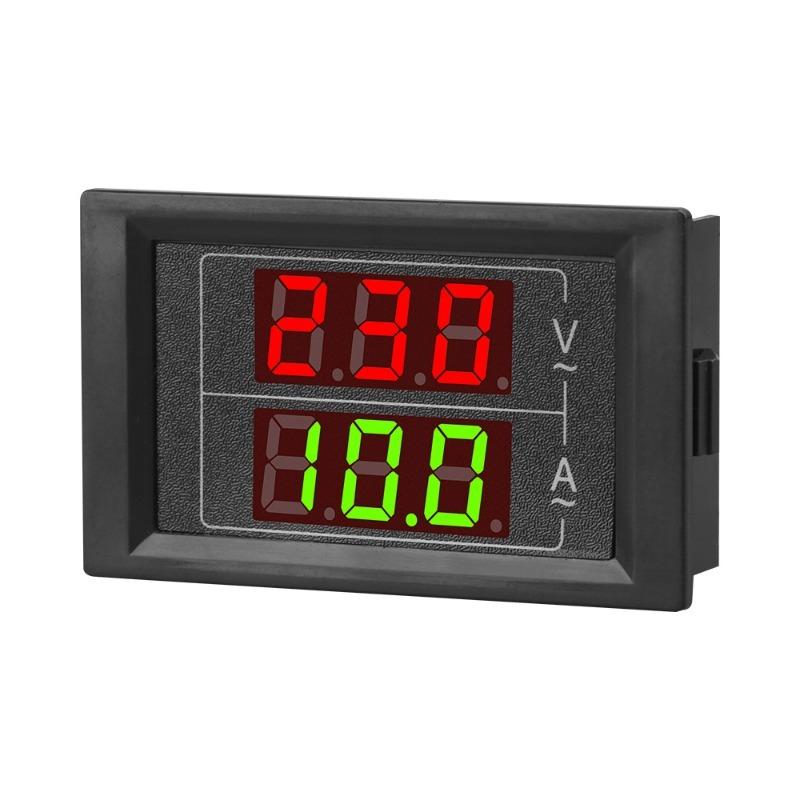 D85-5035VA Small Dual Display Single Phase AC Voltage Meter Ammeter Digital Display Board Meter AC60-500V 100A
