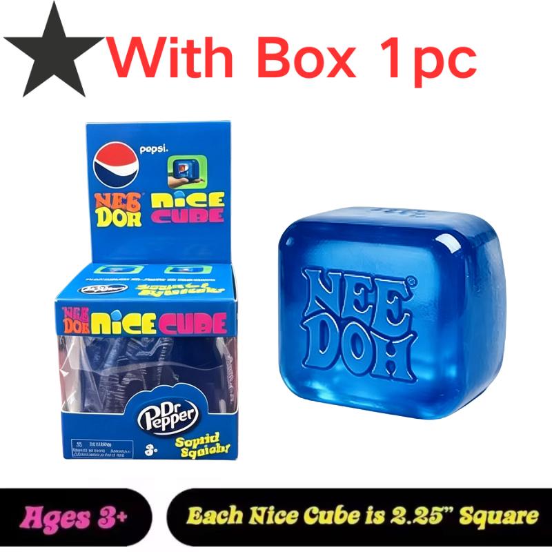 Nee Doh Nice Cube Squishy Toy Soft Jelly Texture Sensory Stress Relief Gift For Kids And Adults