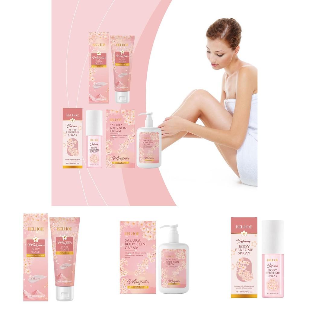 Eelhoe Cherry Blossom Body Care Set Gentle Hydrating Nourishing Moisturizer For Skin