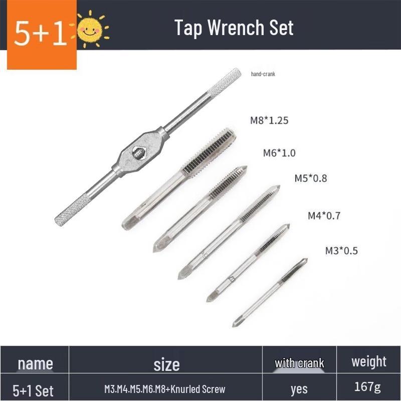 Zhijinlian M3-M12 Extended Thread Tap Set