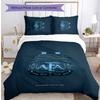 Argentina National Football Team Pattern Printed 3PCS Bedding Set Soft Skin-Friendly Washable Duvet Cover & Pillowcases Set All Season Bedroom