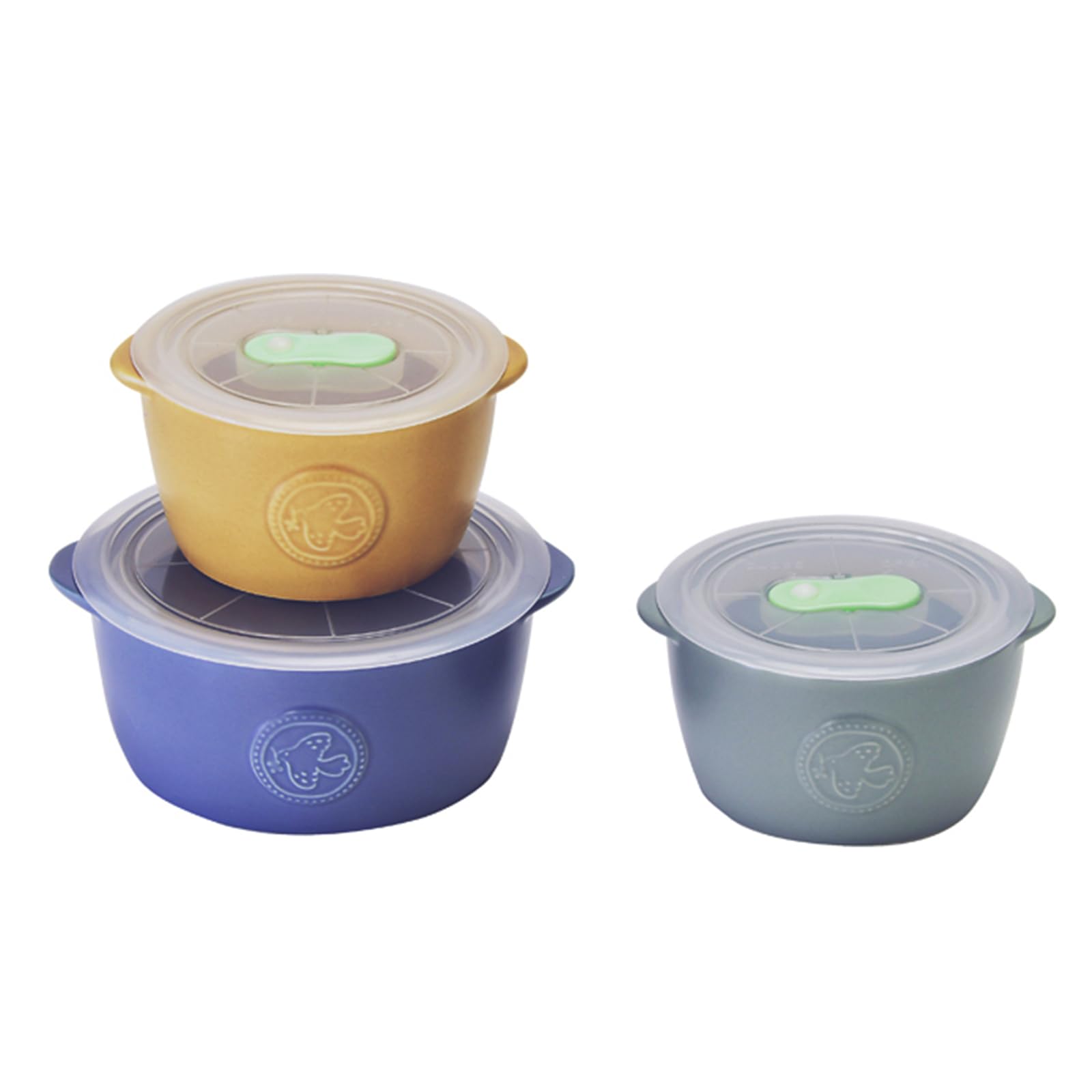 

Герметичные контейнеры для хранения Felice с набором для микроволновой печи 280 мл, безопасные для микроволновой печи и посудомоечной машины FE-3003NP Крышки, Наборы, Банки, 3, Прибл.. & 460 мл, & синий