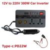 300W Vehicle Adapter 12V To 220V Power Inverter With